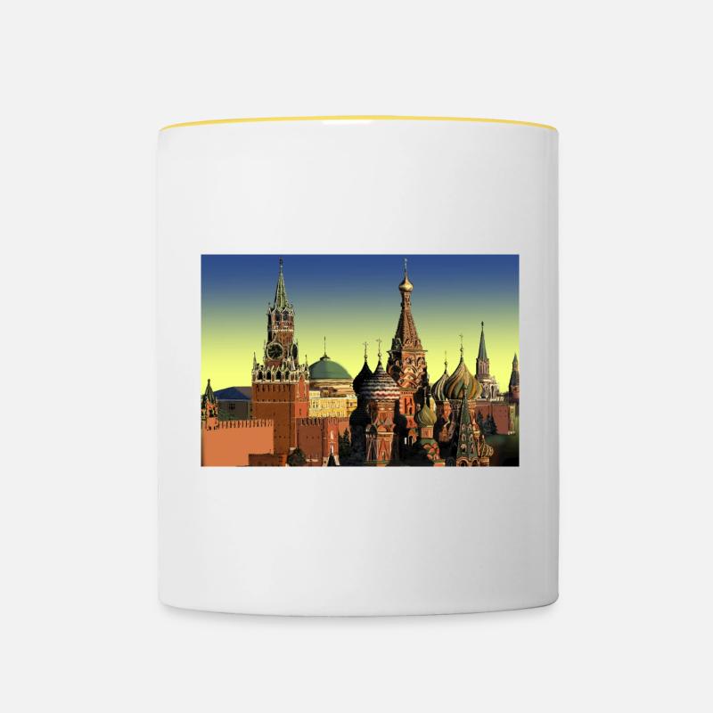 Moscow - Contrasting Mug - white/yellow