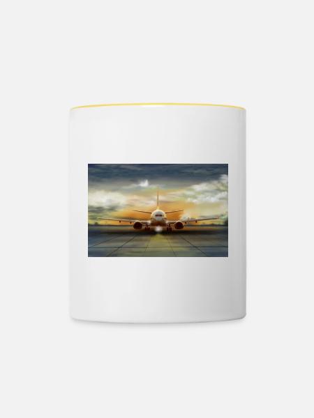 737 - Tasse zweifarbig - Weiß/Gelb