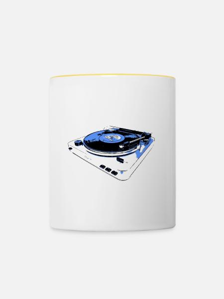 LP - Tasse zweifarbig - Weiß/Gelb