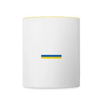 Slava ukraini - Mug contrasté - blanc/jaune - Devant