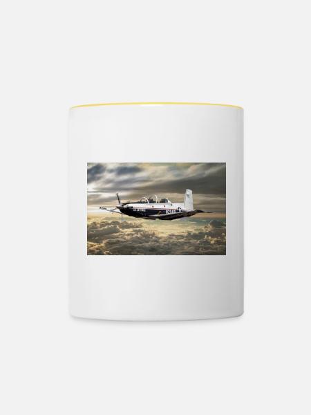 T-6A Texan II - Tasse zweifarbig - Weiß/Gelb
