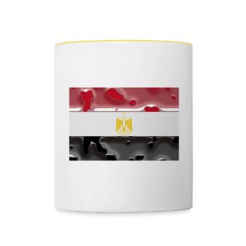 Égypte - Mug contrasté - blanc/jaune - Devant
