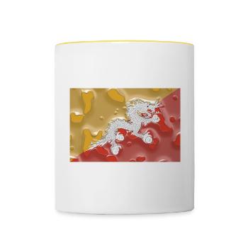 Bhutan - Contrasting Mug - white/yellow - Front