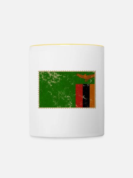 Sambia - Tasse zweifarbig - Weiß/Gelb