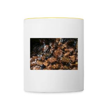 Black Forest Forest Stream - Contrasting Mug - white/yellow - Front