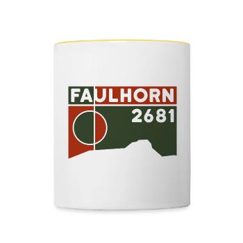 Faulhorn Grindelwald Hiking Tobogganing Hike - Contrasting Mug - white/yellow - Front
