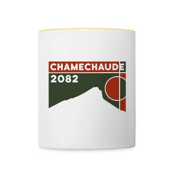 Chamechaude Hike Hiking Souvenir Grenoble - Contrasting Mug - white/yellow - Front