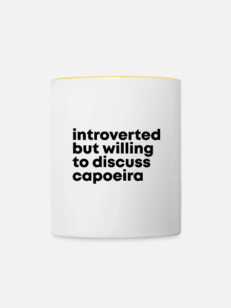 Capoeira Capoeira Capoeira - Tasse zweifarbig - Weiß/Gelb