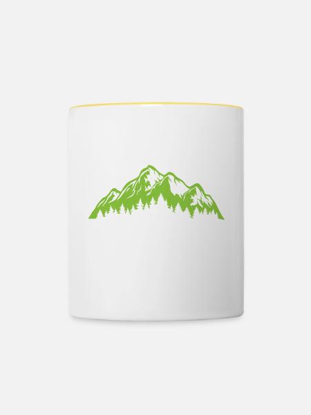 Trailrunning - Tasse zweifarbig - Weiß/Gelb