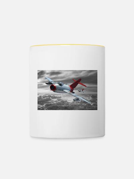 MiG-15 - Tasse zweifarbig - Weiß/Gelb