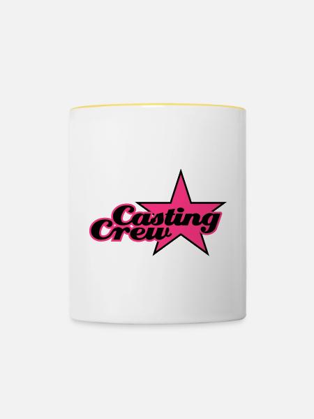 Casting Crew - Tasse zweifarbig - Weiß/Gelb