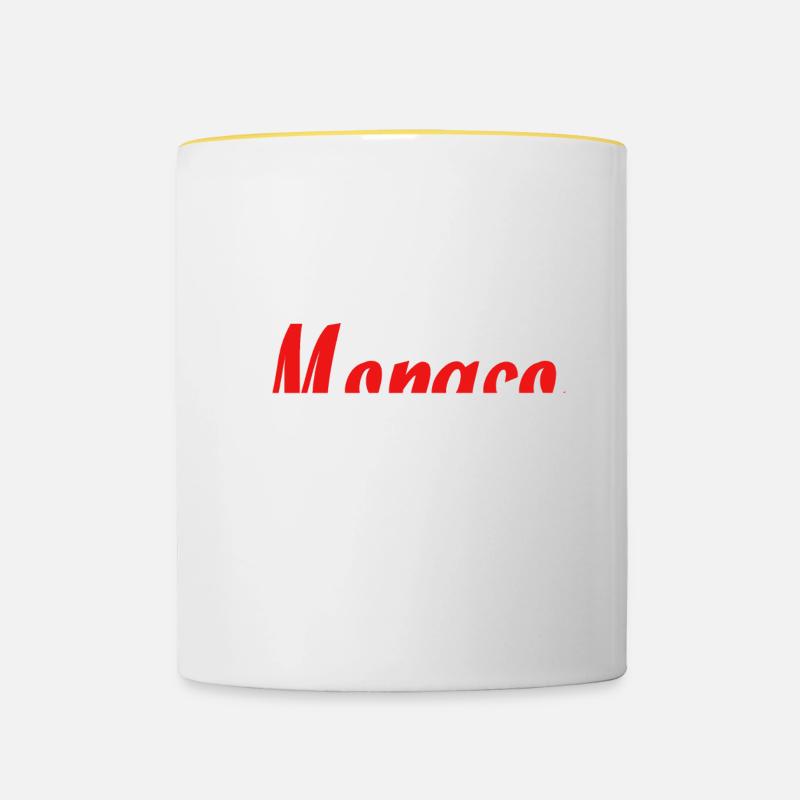 Monaco - Mug contrasté - blanc/jaune
