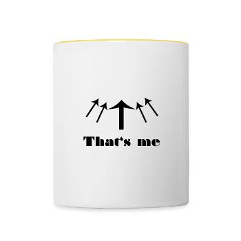 That's me - Tasse zweifarbig - Weiß/Gelb - Vorne