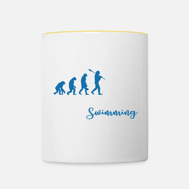 Swim - Contrasting Mug - white/yellow