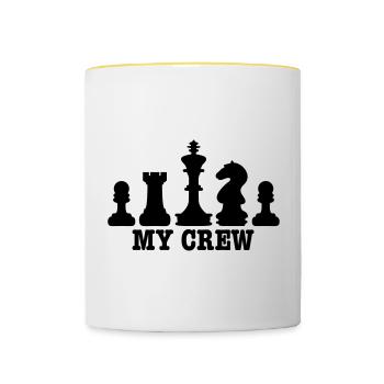 geek - Mug contrasté - blanc/jaune - Devant