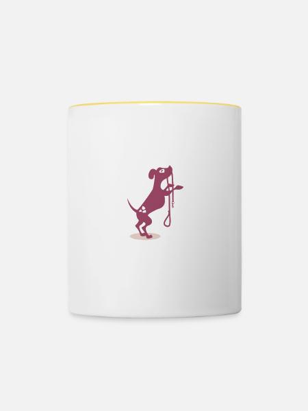 Sweet dog - Tasse zweifarbig - Weiß/Gelb