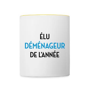 Mover Frachtführer Déménageur Déménagement - Contrasting Mug - white/yellow - Front