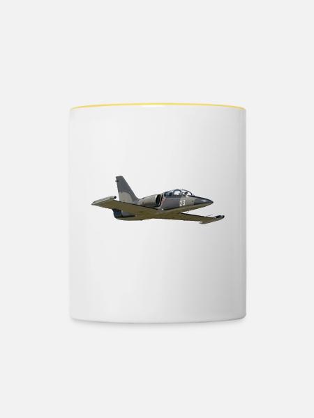 L-39 - Tasse zweifarbig - Weiß/Gelb