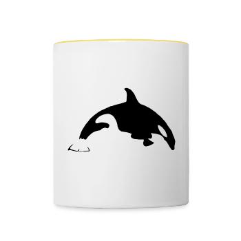 Orca - Tasse zweifarbig - Weiß/Gelb - Vorne