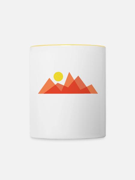 Sunset - Tasse zweifarbig - Weiß/Gelb