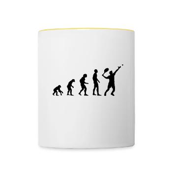Tennis Evolution - Tasse zweifarbig - Weiß/Gelb - Vorne