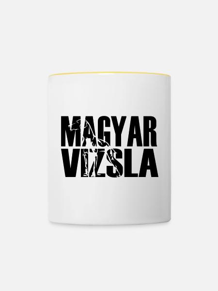 Magyar Vizsla - Tasse zweifarbig - Weiß/Gelb