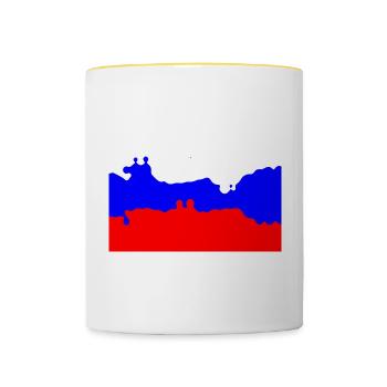 Russie - Mug contrasté - blanc/jaune - Devant