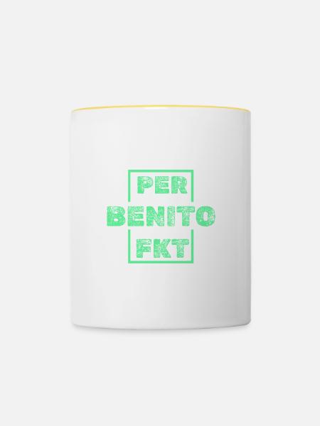 Perfekt Einzigartig Benito - Tasse zweifarbig - Weiß/Gelb