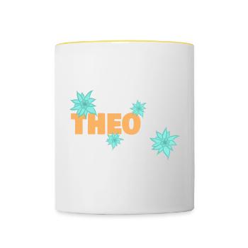 Edelweiß Theo - Tasse zweifarbig - Weiß/Gelb - Vorne