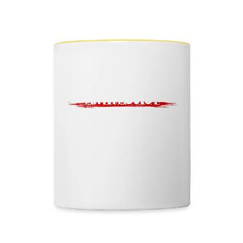 Antifaschist Antifascista - Tasse zweifarbig - Weiß/Gelb - Vorne