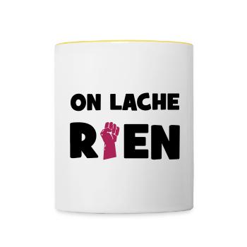 Wir verlieren nichts! - Tasse zweifarbig - Weiß/Gelb - Vorne