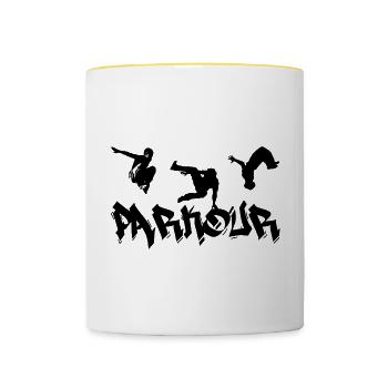 parkour - Contrasting Mug - white/yellow - Front