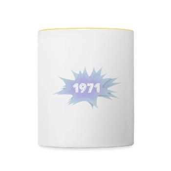 1971 - Contrasting Mug - white/yellow - Front