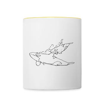 Orca - Tasse zweifarbig - Weiß/Gelb - Vorne