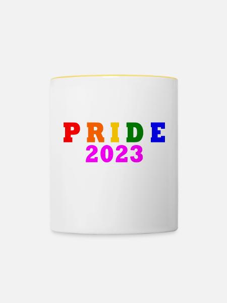 Pride 2023 - Tasse zweifarbig - Weiß/Gelb