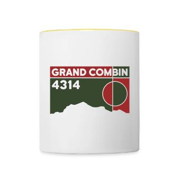 Grand Combin Überschreitung Höhe Wanderung Wallis - Tasse zweifarbig - Weiß/Gelb - Vorne