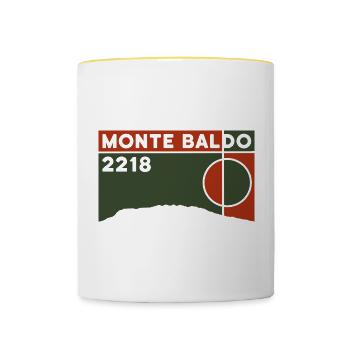 Monte Baldo Trail Hiking Trekking Hike - Contrasting Mug - white/yellow - Front