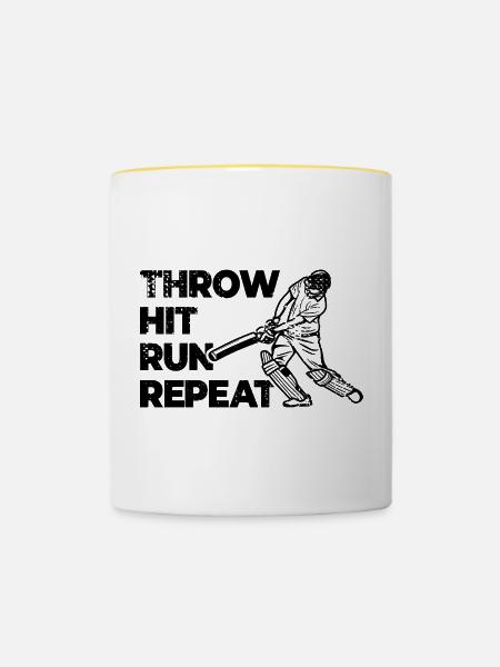 Kricket Techniken - Tasse zweifarbig - Weiß/Gelb