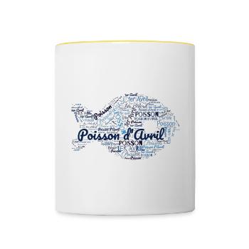 FISH. APRIL FOOL - Contrasting Mug - white/yellow - Front