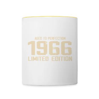 1966 Limited edition 1966 Birthday 1966 Retro - Contrasting Mug - white/yellow - Front