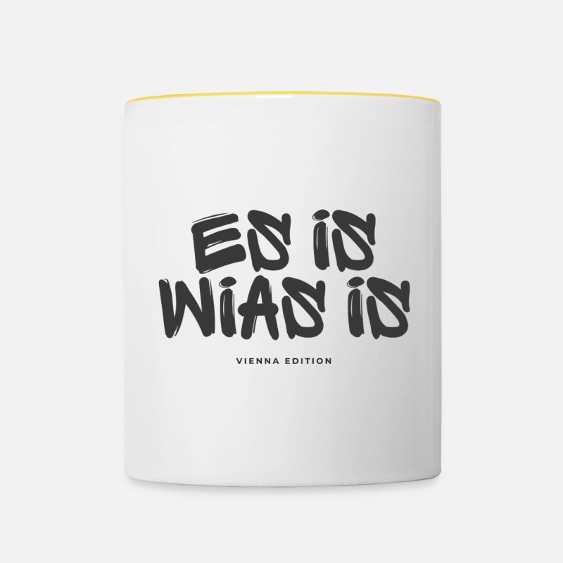 It is wias is - Contrasting Mug - white/yellow