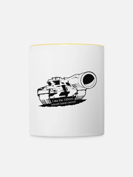LEOpard - Tasse zweifarbig - Weiß/Gelb