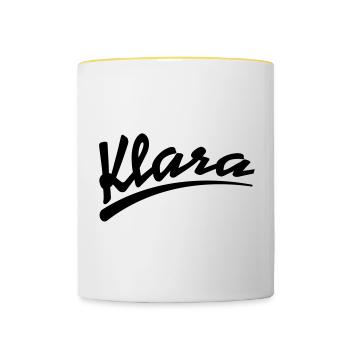 klara | Klara - Contrasting Mug - white/yellow - Front