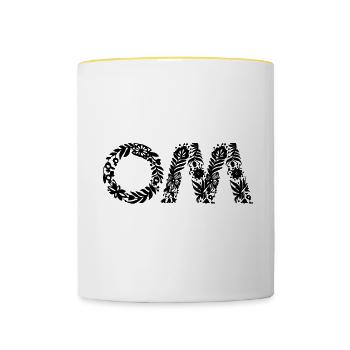 Om - Contrasting Mug - white/yellow - Front