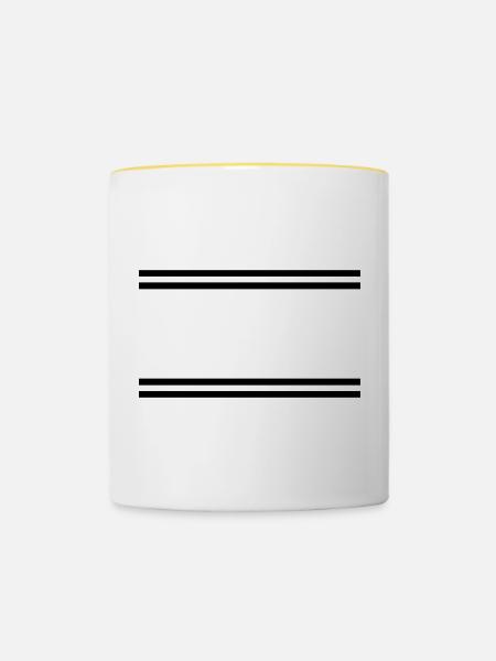 Lines - Tasse zweifarbig - Weiß/Gelb