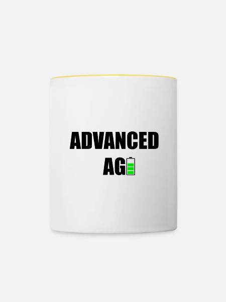 Advanced Age - Tasse zweifarbig - Weiß/Gelb