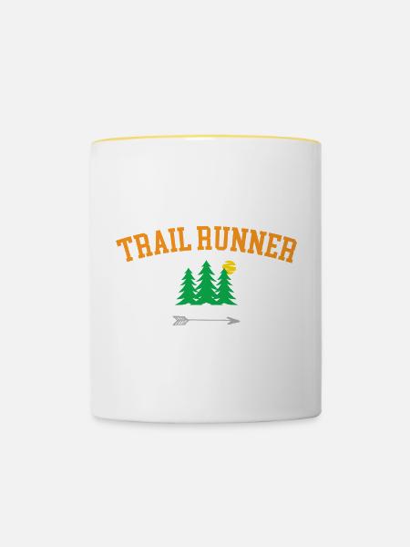 Trailrunner - Tasse zweifarbig - Weiß/Gelb