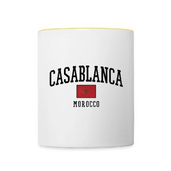 Casablanca - Mug contrasté - blanc/jaune - Devant