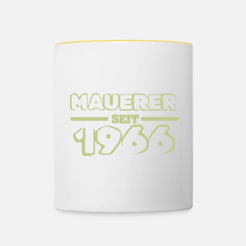 1966 - Tasse zweifarbig - Weiß/Gelb
