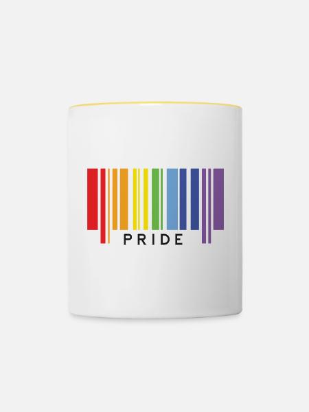 LGBTQ+ Stolz - Tasse zweifarbig - Weiß/Gelb